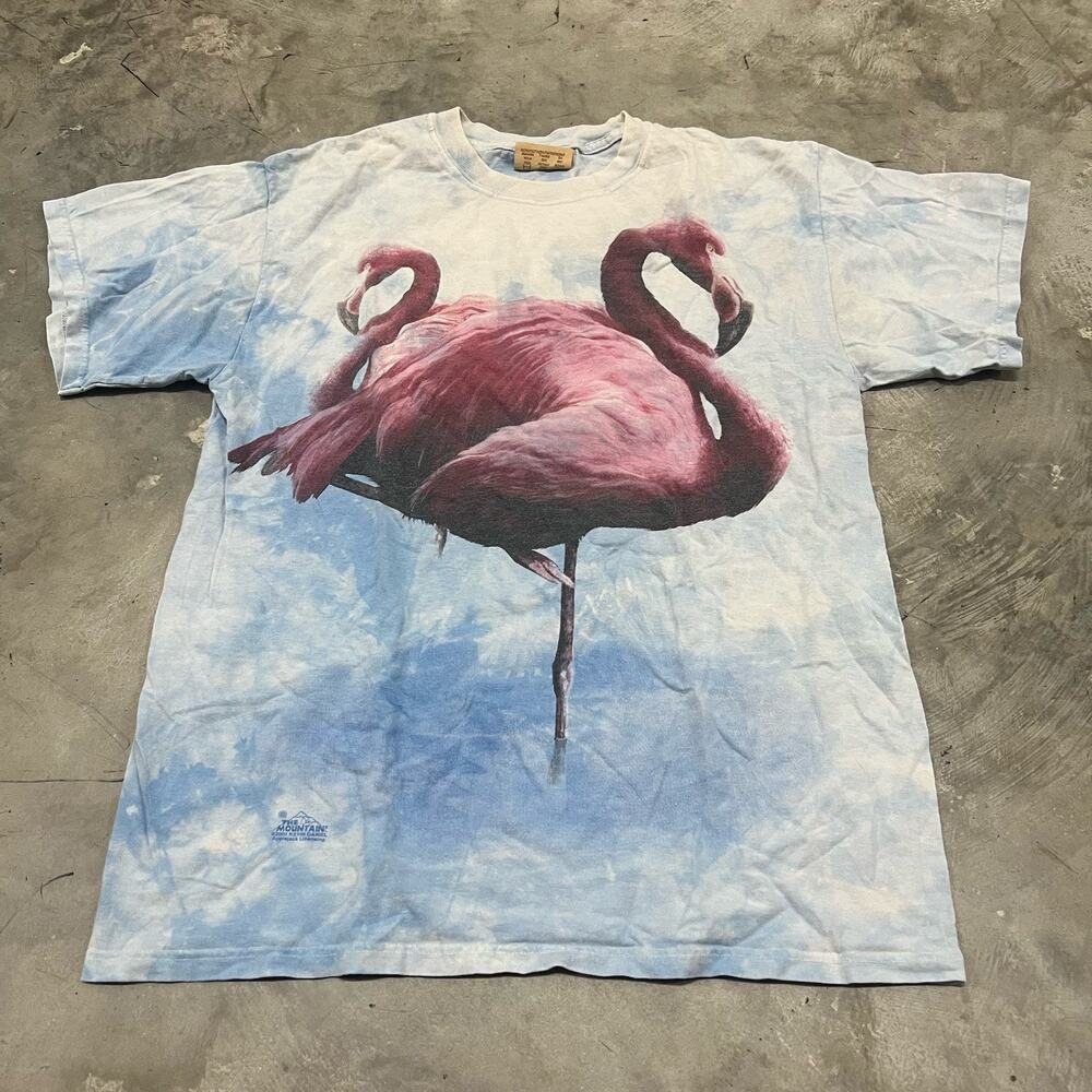 Vintage 2000s The Mountain Pink Flamingo Animal Men’s Medium Tee